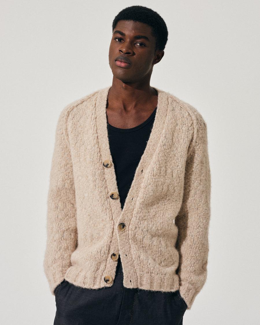 Scaglione CARDIGAN RAGLAN SOFT ALPACA SAND Sottocosto