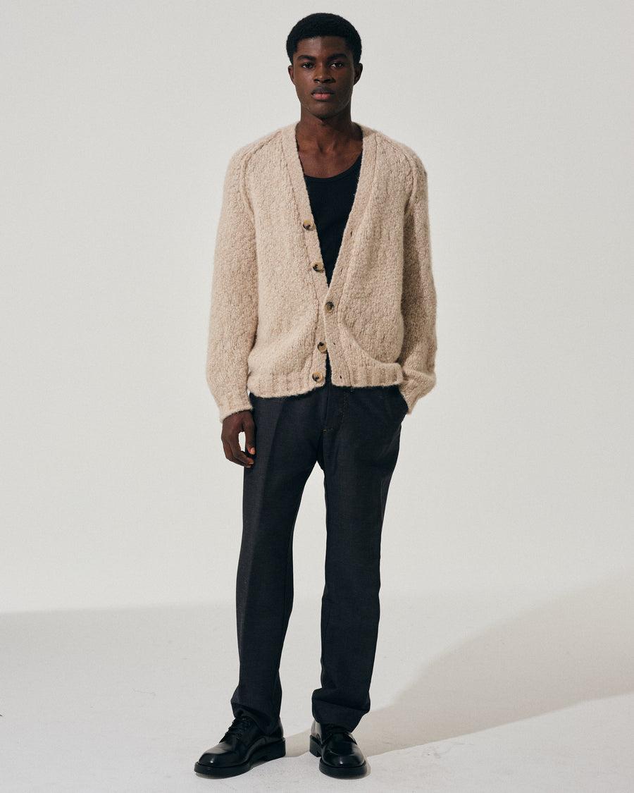 Scaglione CARDIGAN RAGLAN SOFT ALPACA SAND Sottocosto