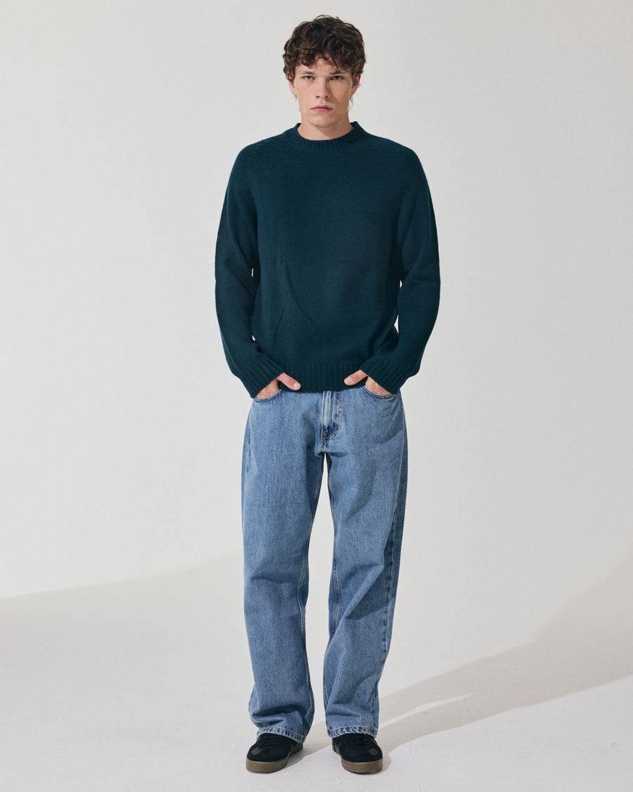 Scaglione ROUND NECK RAGLAN SOFT MERINO FOREST Convenienza
