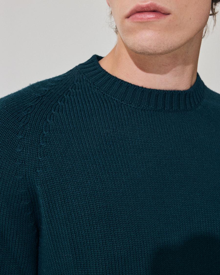 Scaglione ROUND NECK RAGLAN SOFT MERINO FOREST Convenienza