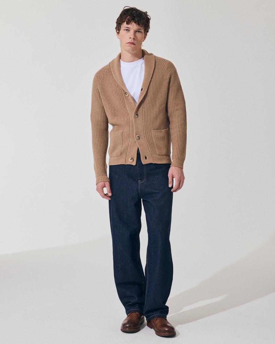 Scaglione CARDIGAN PANNOCCHIA HYBRD CASHMERE CARAMEL Presa