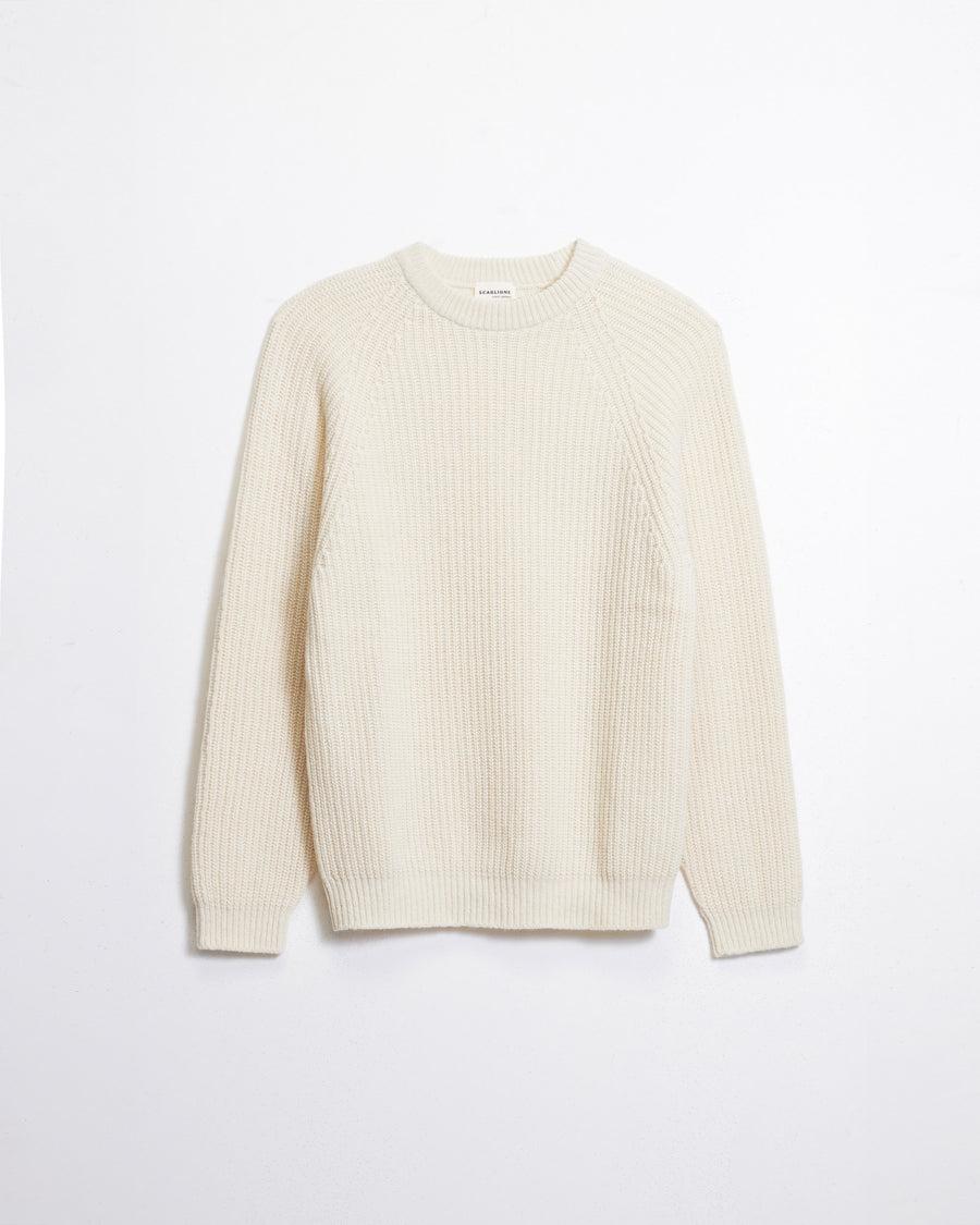 Scaglione ROUND NECK PANNOCCHIA RAGLAN HYBRD CASHMERE MILK Sconto