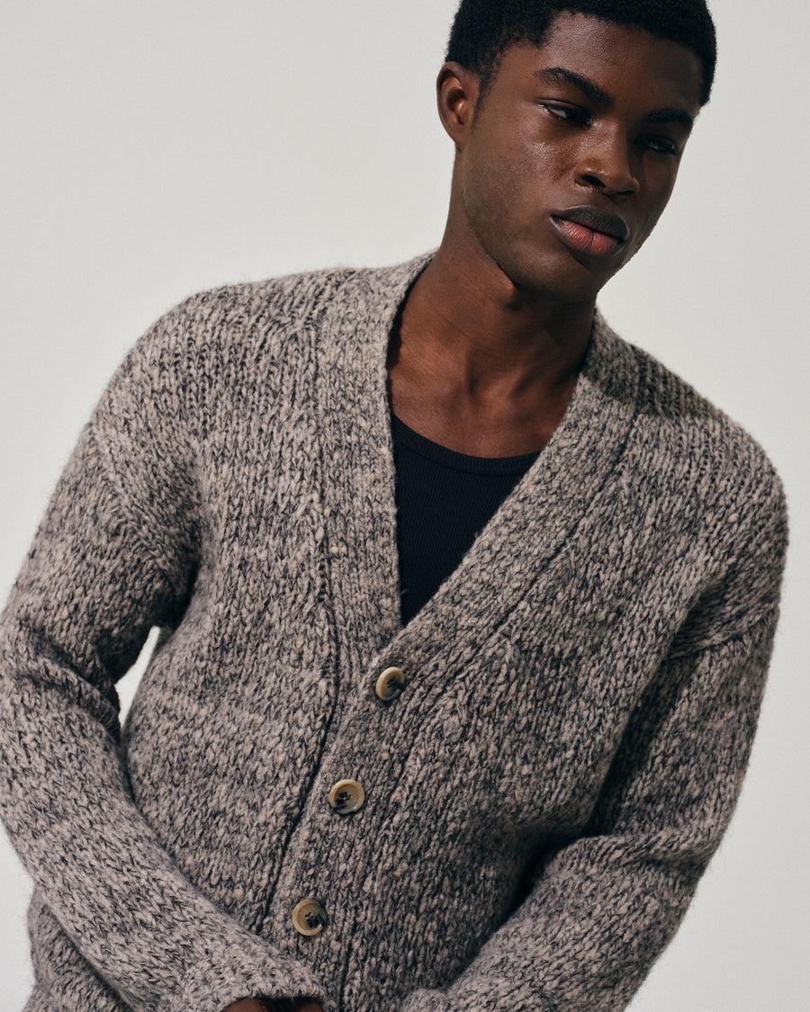 Scaglione CARDIGAN OVER MOULINE' TAUPE Online