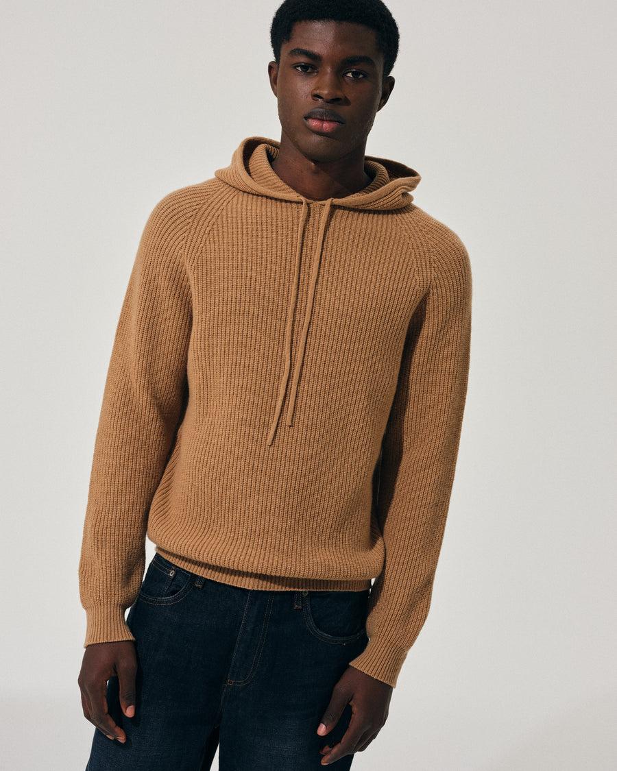 Scaglione HOODIE FISHERMAN MIXCASH CARAMEL Saldi