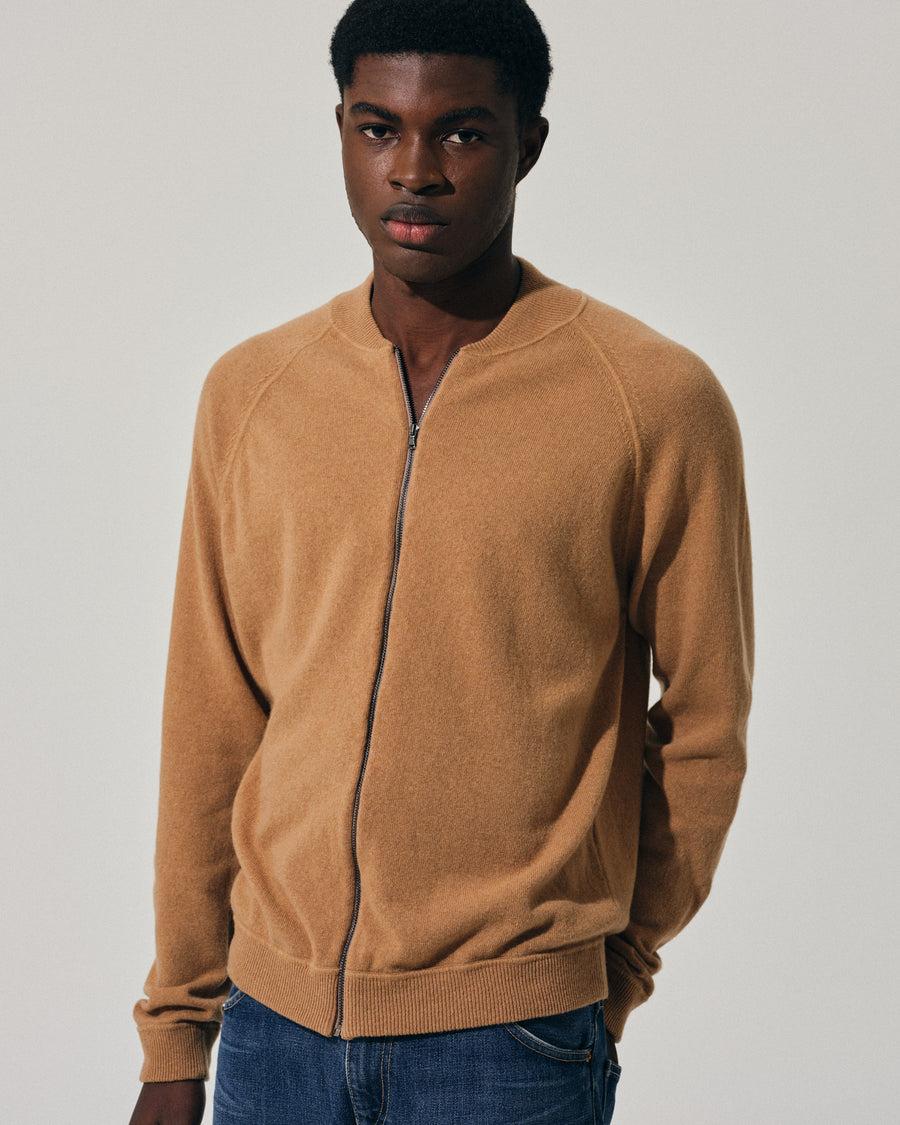 Scaglione BOMBER ZIP LEGGERO CARAMEL Offerte