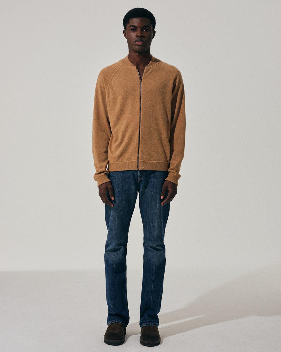 Scaglione BOMBER ZIP LEGGERO CARAMEL Offerte
