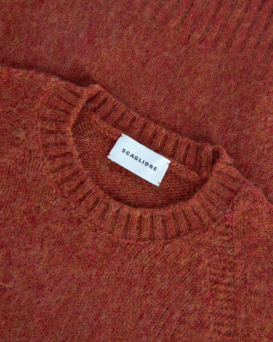 Scaglione ROUND NECK RAGLAN SEAMLESS BRUSHED SPICE Negozio