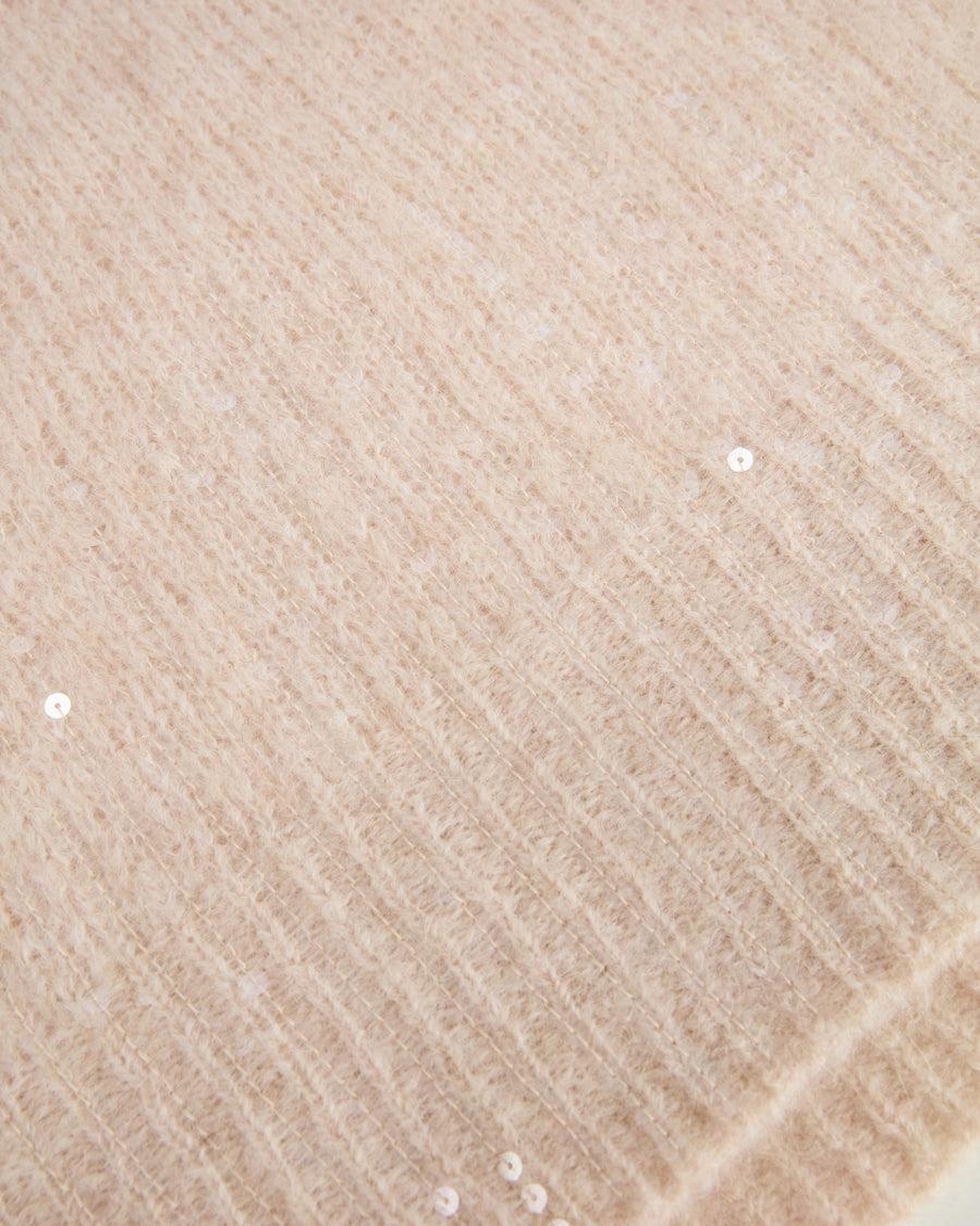 Scaglione PONCHO V PAILLETTES SAND 2025