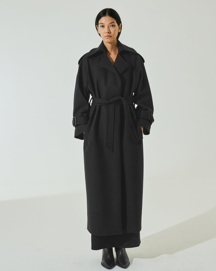 Scaglione TRENCHCOAT BLACK Qualità Garantita