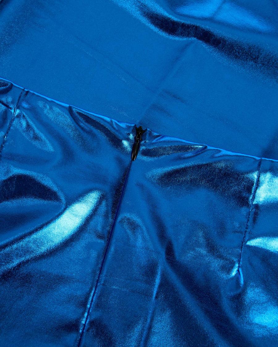 Scaglione SKIRT METAL TUBINO LUNGA BLUE Promozione Limitata