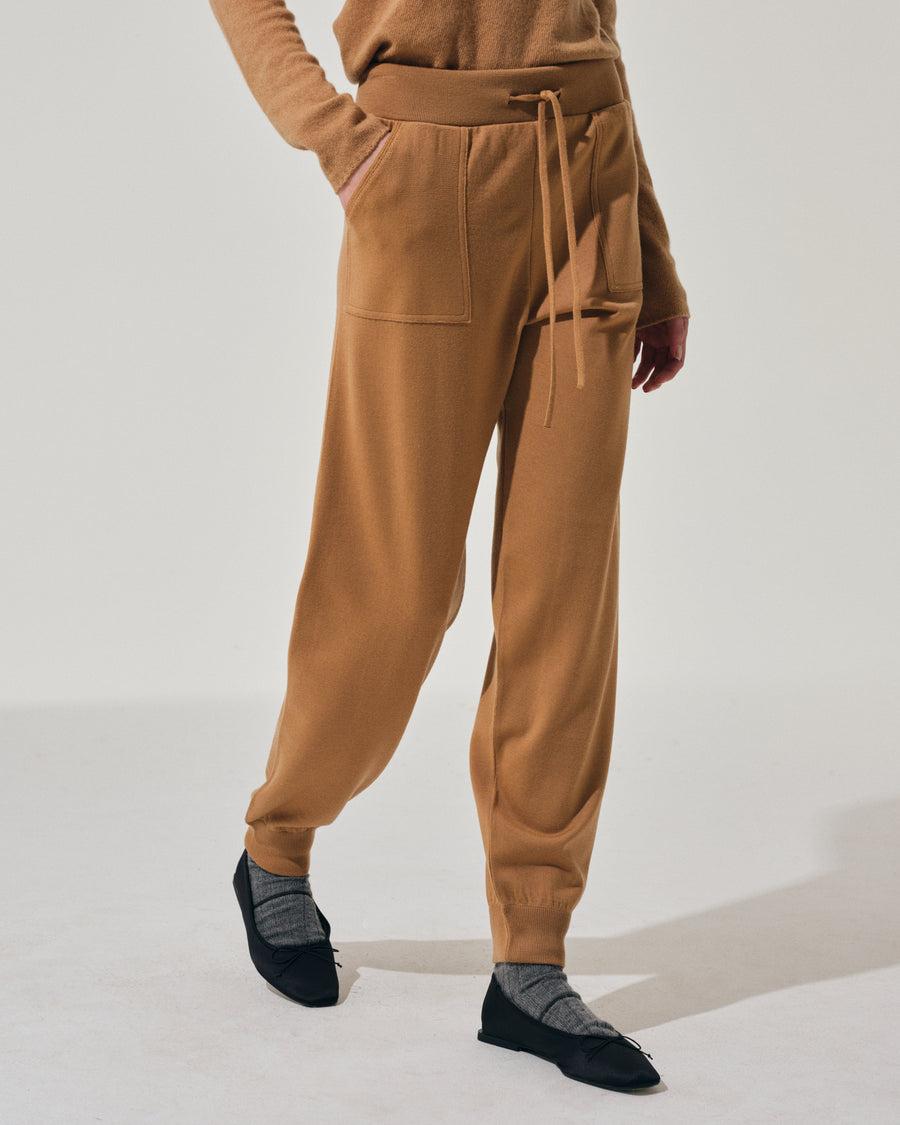 Scaglione PANTS FELPA MERINO CAMEL Presa