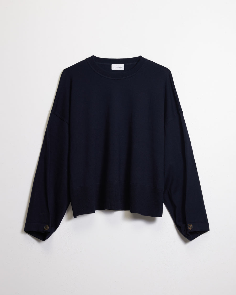 Scaglione ROUND NECK SWEATSHIRT NAVY Offerta settimanale