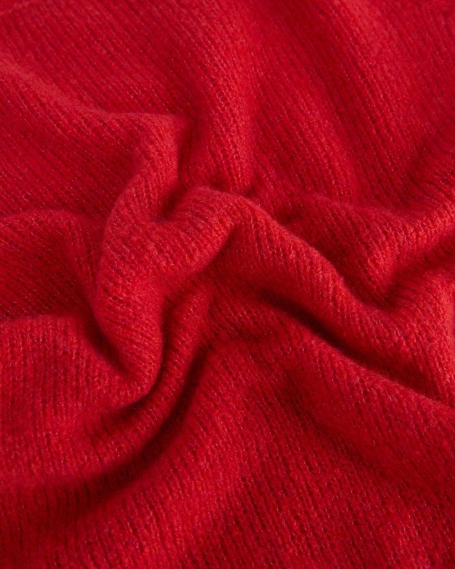 Scaglione ROUND NECK SLIM PUFFED CASHMERE SEAMLESS SCARLET In Vendita