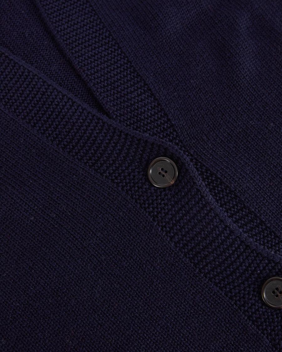 Scaglione CARDIGAN RAGLAN SEAMLESS MERINO NAVY Italia