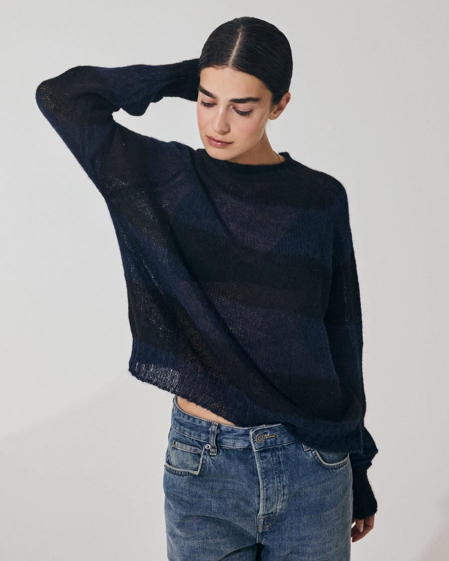 Scaglione ROUND NECK RIGA RUGBY NAVY/BLACK Acquista Ora