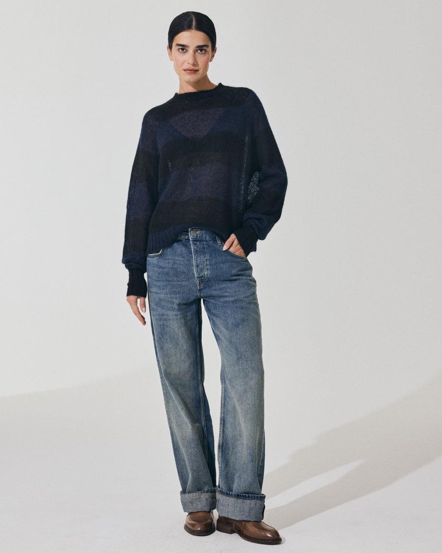 Scaglione ROUND NECK RIGA RUGBY NAVY/BLACK Acquista Ora