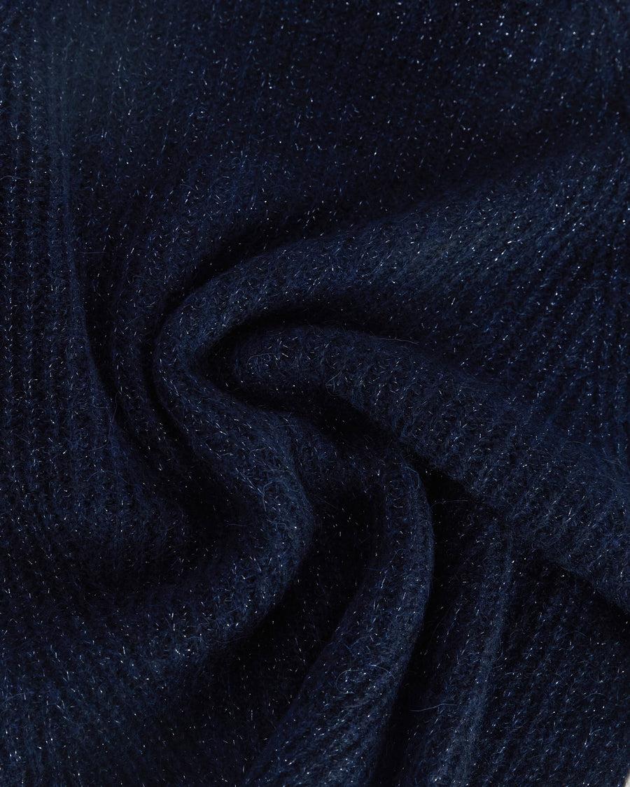 Scaglione TURTLE NECK RAGLAN GLITTER NAVY Fino Al -60%