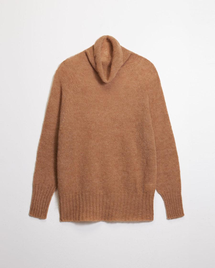 Scaglione TURTLE NECK RAGLAN SEAMLESS CARAMEL Saldi