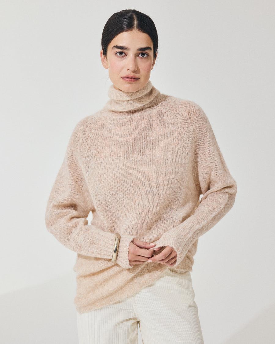 Scaglione TURTLE NECK RAGLAN SEAMLESS SAND Offerte