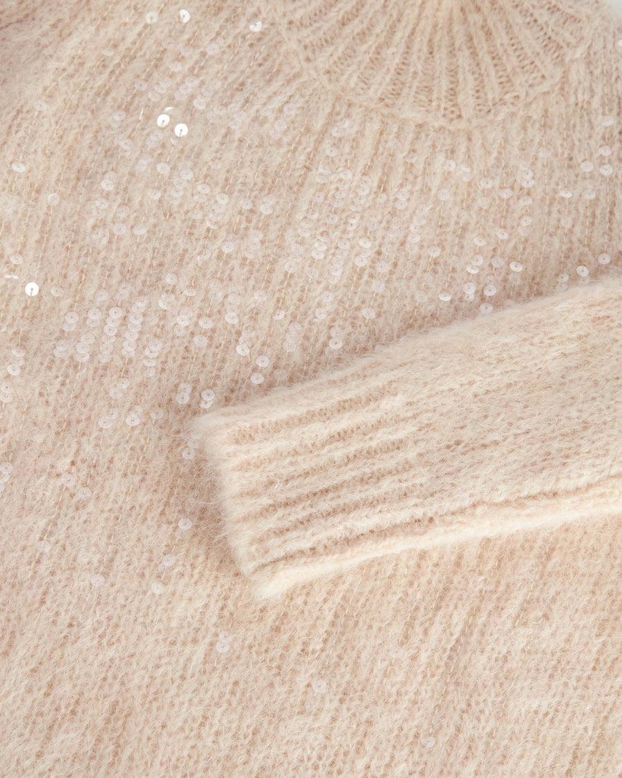 Scaglione T.NECK TRAPEZIO PAILLETTES SAND Vendita Calda
