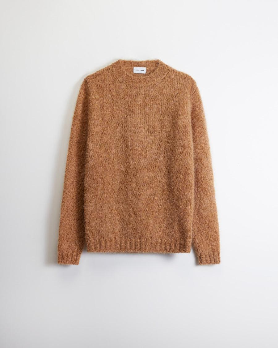 Scaglione ROUND NECK MESSY HAIR CARAMEL Negozio