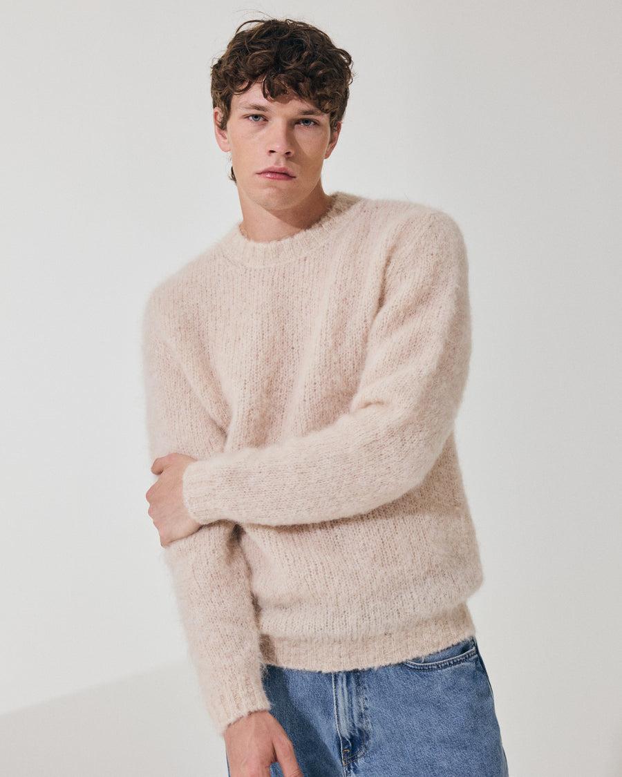 Scaglione ROUND NECK MESSY HAIR SAND In Saldo