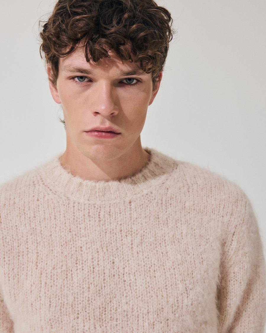 Scaglione ROUND NECK MESSY HAIR SAND In Saldo