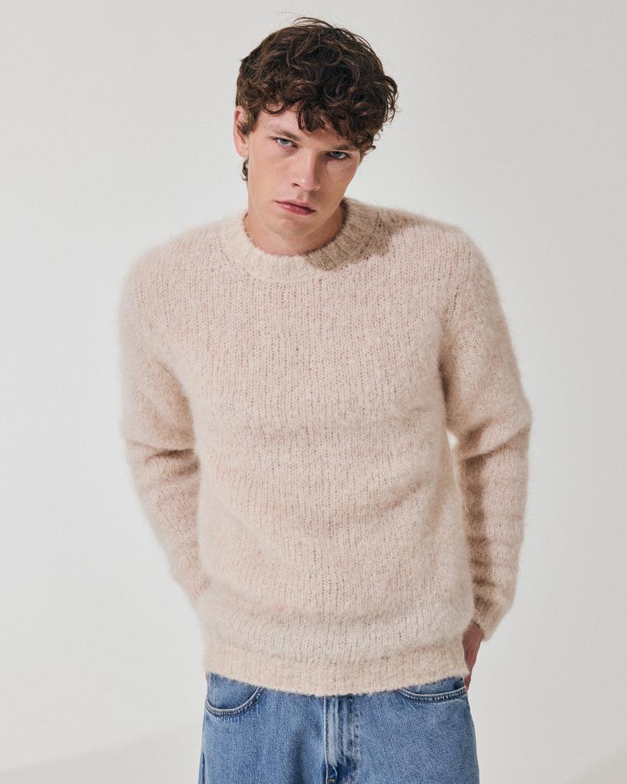 Scaglione ROUND NECK MESSY HAIR SAND In Saldo