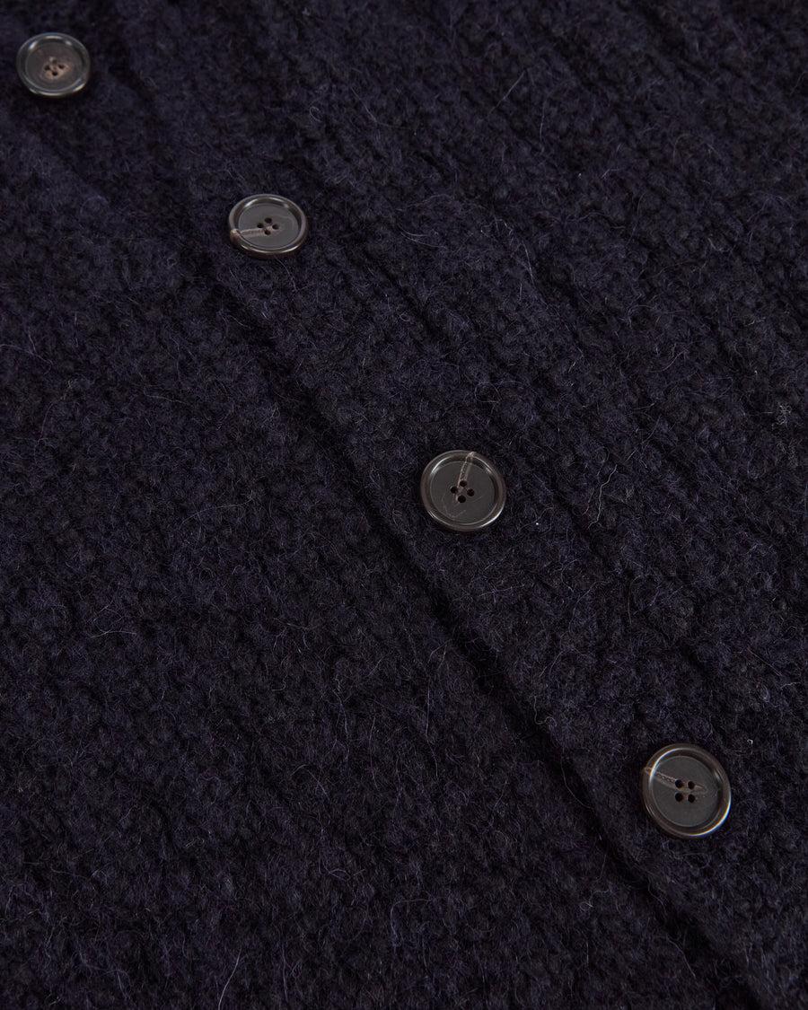 Scaglione CARDIGAN RAGLAN SOFT ALPACA NAVY Nuova