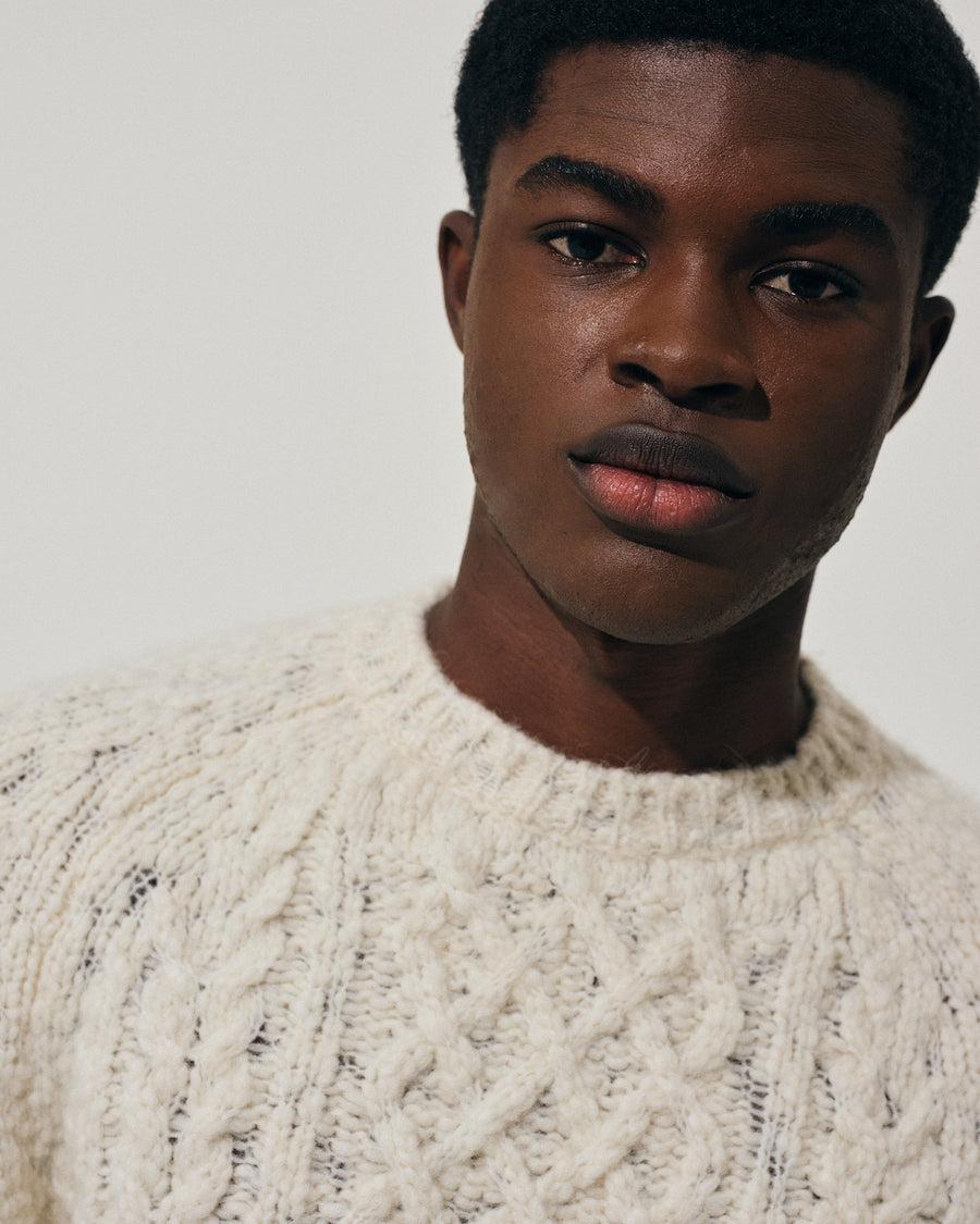Scaglione ROUND NECK ALPACA ARAN MILK Italia