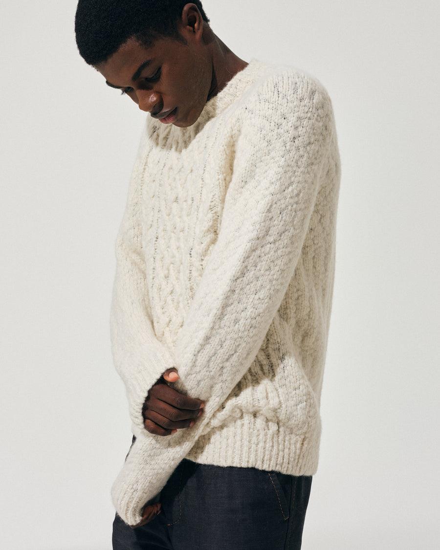 Scaglione ROUND NECK ALPACA ARAN MILK Italia