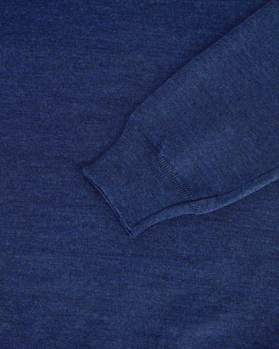 Scaglione ROUND NECK COMPACT MERINO DENIM Soddisfazione Garantita