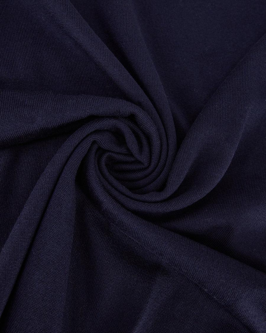 Scaglione ROUND NECK COMPACT MERINO NAVY Qualità Garantita