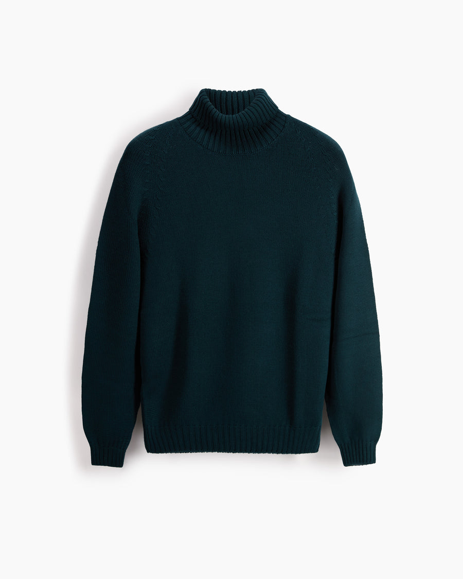 Scaglione TURTLE NECK RAGLAN SOFT MERINO FOREST Consegna Veloce