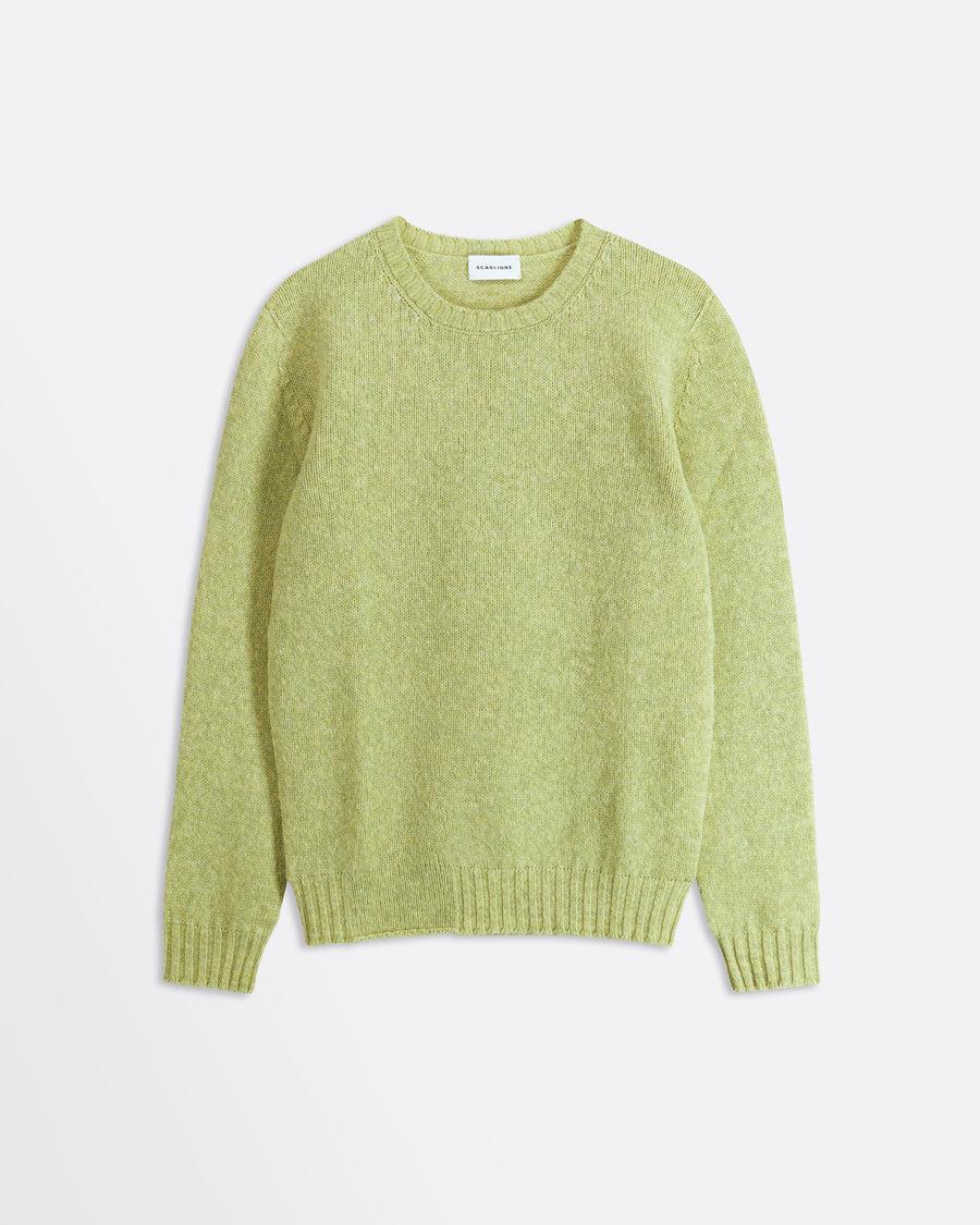 Scaglione ROUND NECK SEAMLESS SOFTWOOL LIME Cyber Monday