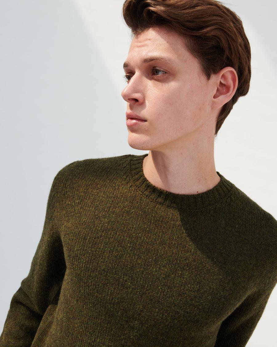 Scaglione ROUND NECK SEAMLESS SOFTWOOL ARMY Offerta