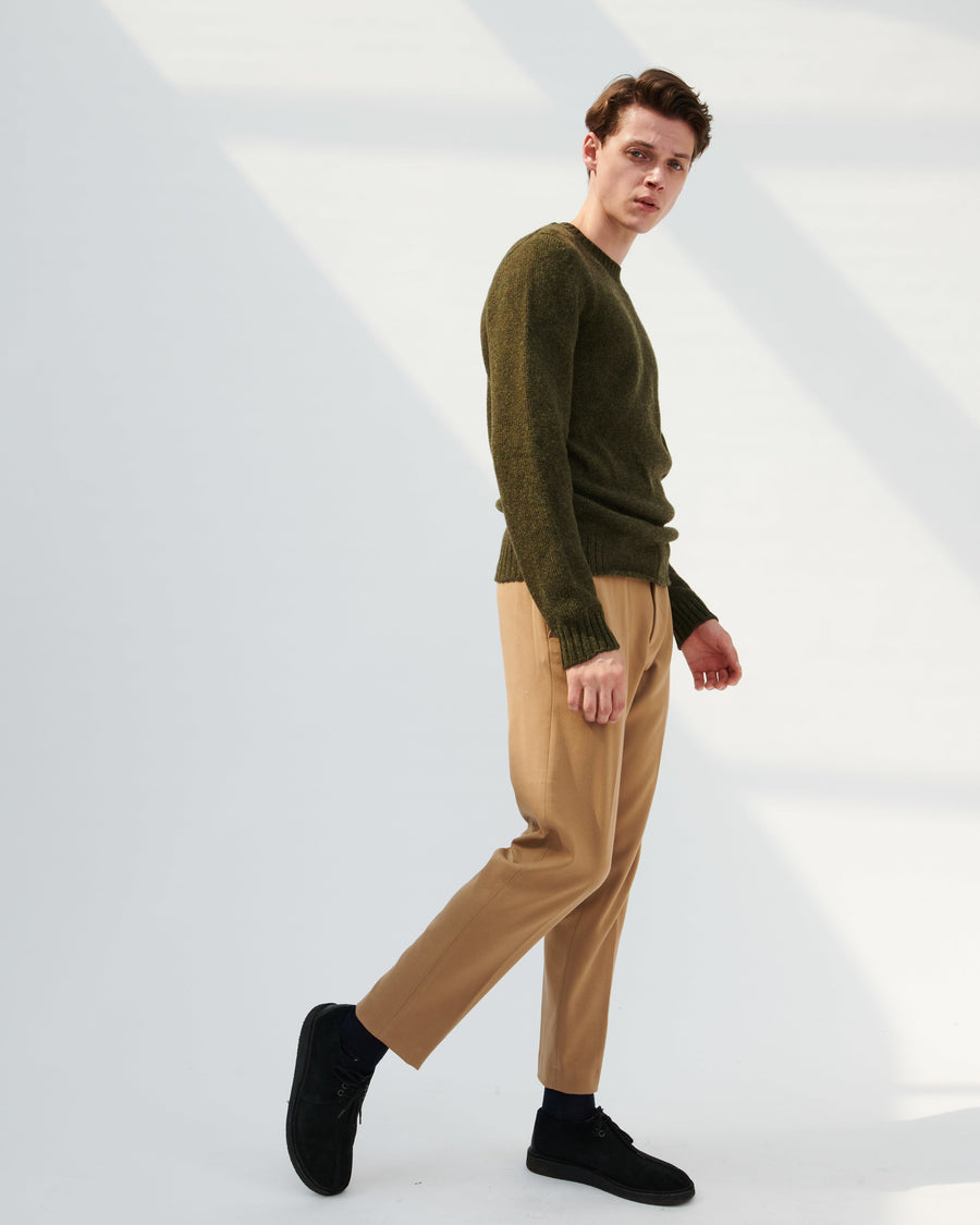 Scaglione ROUND NECK SEAMLESS SOFTWOOL ARMY Offerta