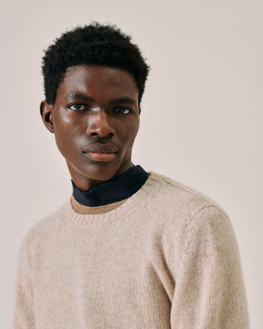 Scaglione ROUND NECK SEAMLESS SOFTWOOL DUNE Economico