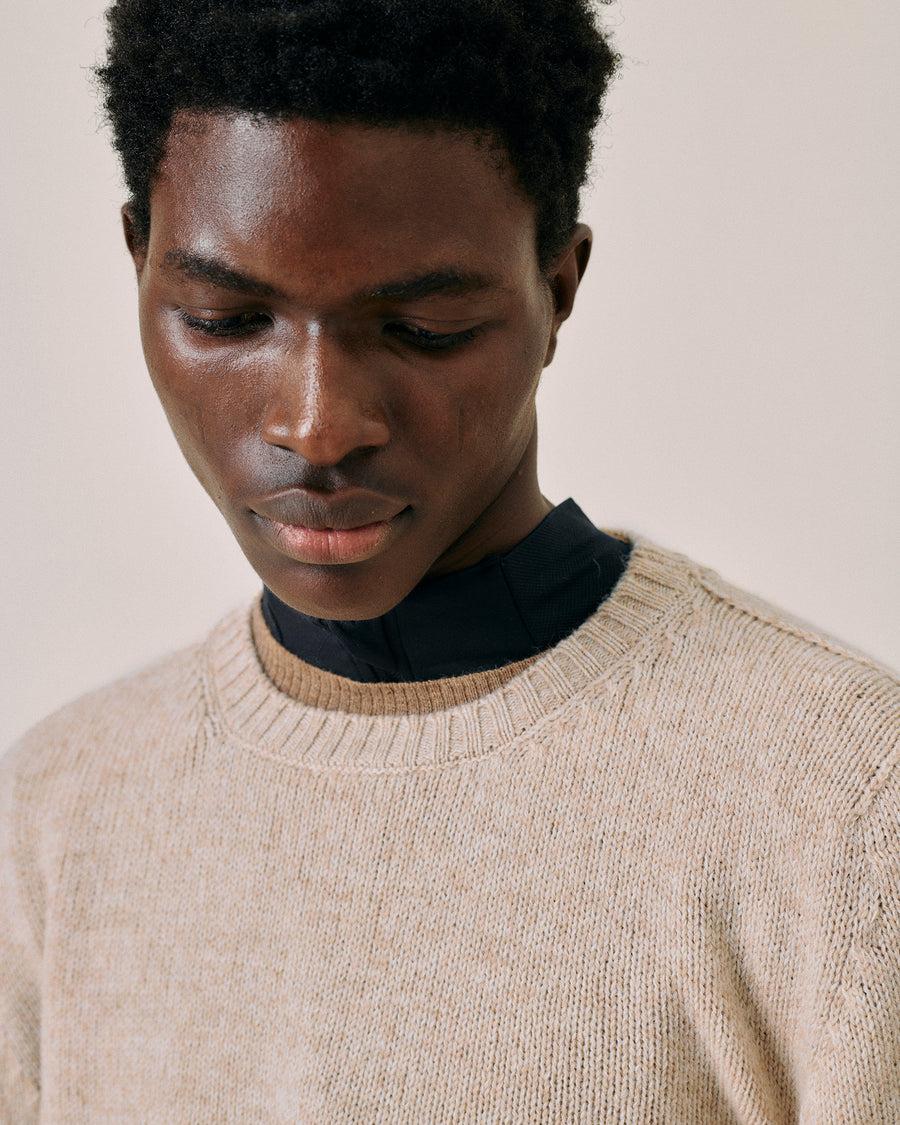 Scaglione ROUND NECK SEAMLESS SOFTWOOL DUNE Economico