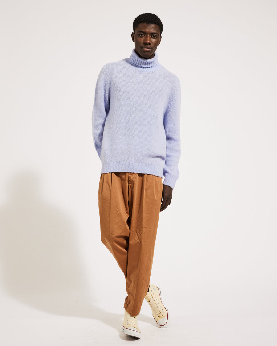Scaglione TURTLE NECK SEAMLESS PUFFED CASHMERE CELESTE Online