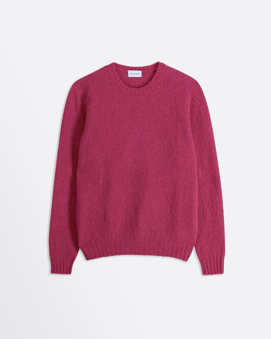 Scaglione ROUND NECK SEAMLESS PUFFED CASHMERE DAHLIA Outlet