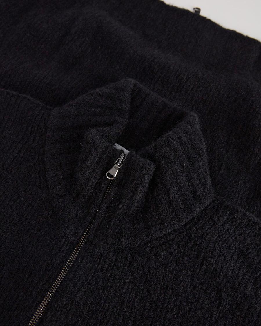 Scaglione ZIPPER PUFFED CASHMERE CASHMERE SEAMLESS BLACK Saldi Di Fabbrica