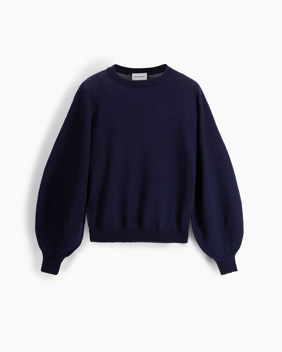 Scaglione ROUND NECK BOXY RAGLAN SEAMLESS MERINO NAVY Offerta settimanale