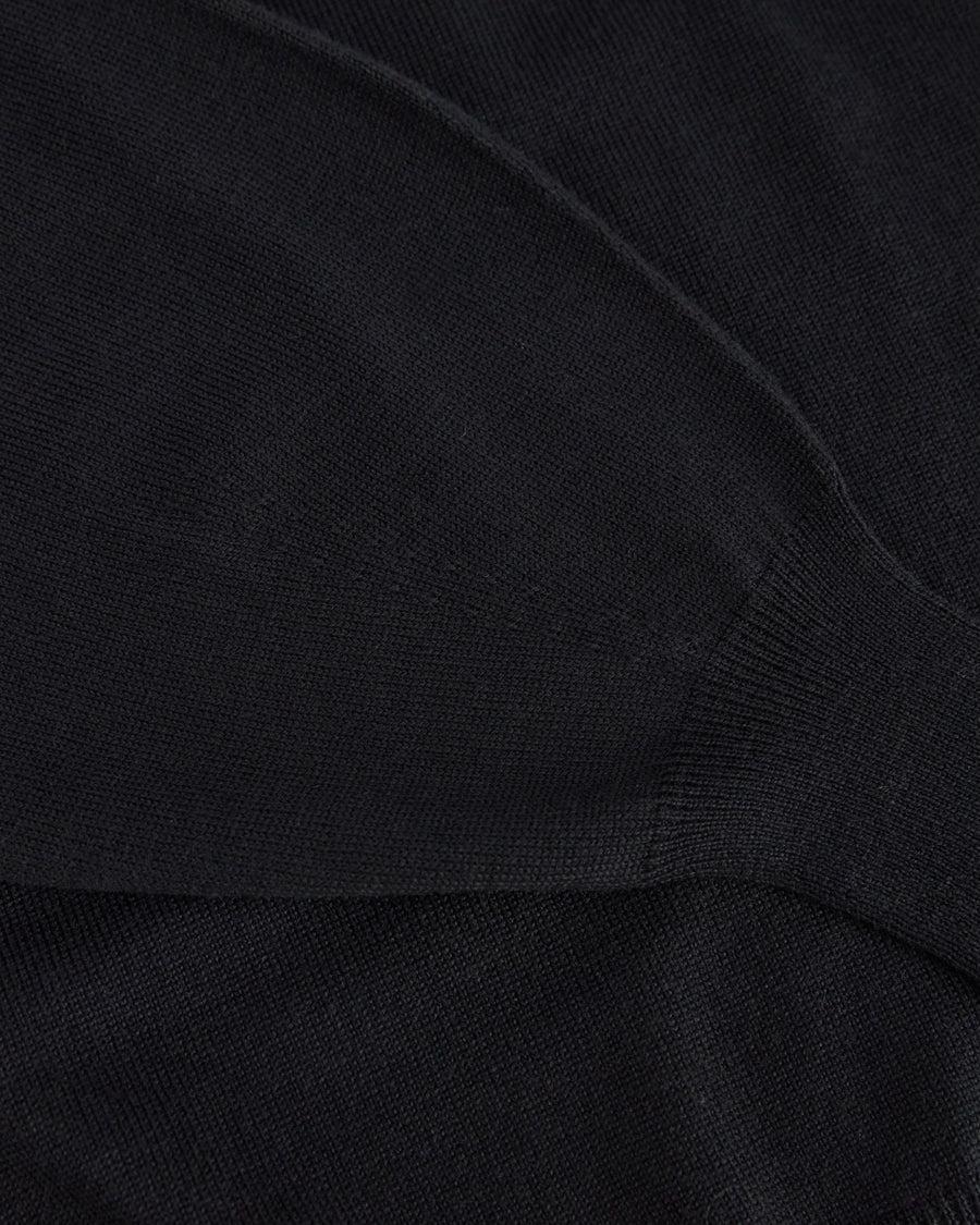Scaglione ROUND NECK BOXY RAGLAN SEAMLESS MERINO BLACK Rilascio limitato