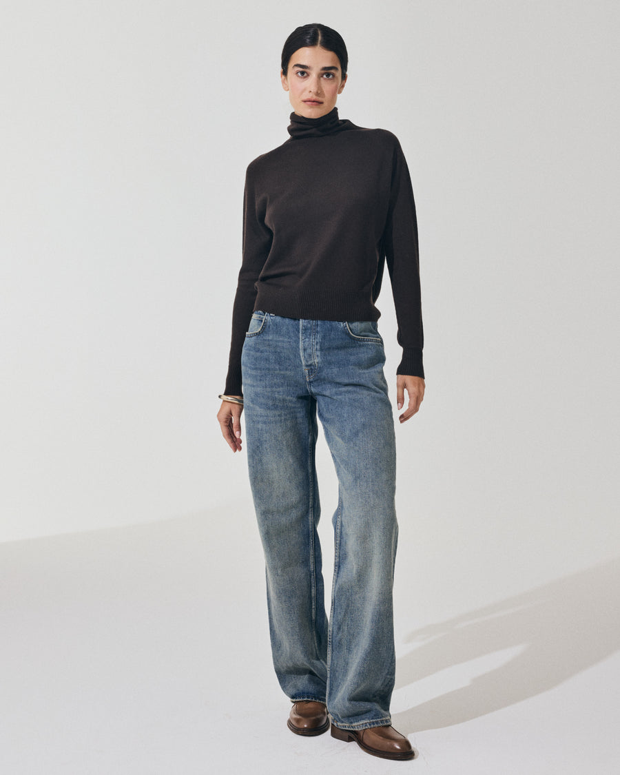 Scaglione MOCK N.RAGLAN SEAMLESS MERINO EBANO Ultimi due giorni