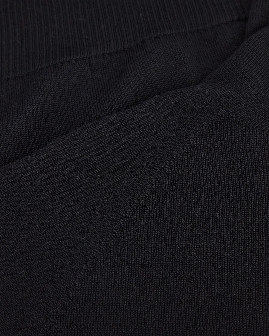 Scaglione MOCK N.RAGLAN SEAMLESS MERINO BLACK Promozione temporanea