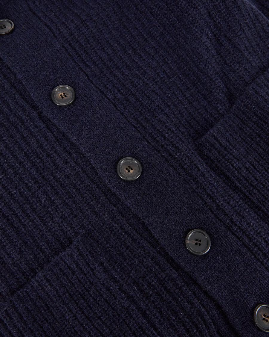 Scaglione CARDIGAN PANNOCCHIA HYBRD CASHMERE NAVY Esporta salva