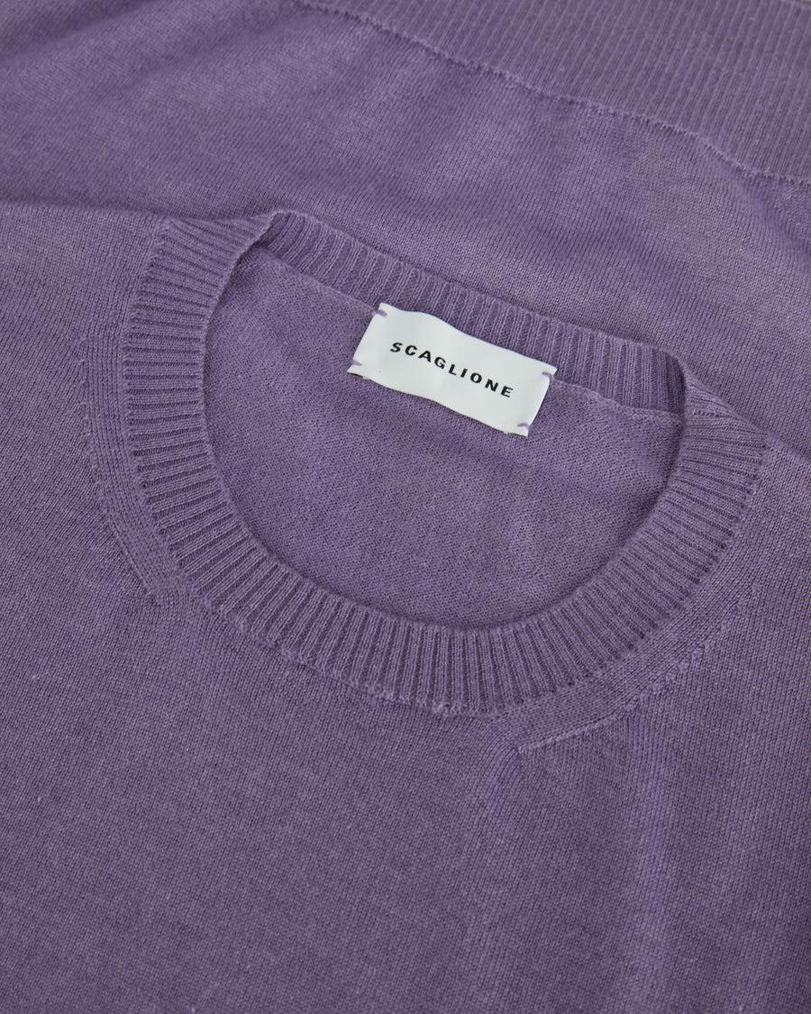 Scaglione ROUND NECK CASH-SILK PURPLE Italia