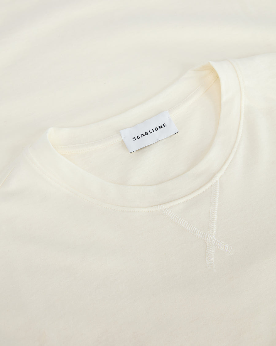 Scaglione T-SHIRT BASIC ML CASH-COTT MILK Spedizione Gratuita