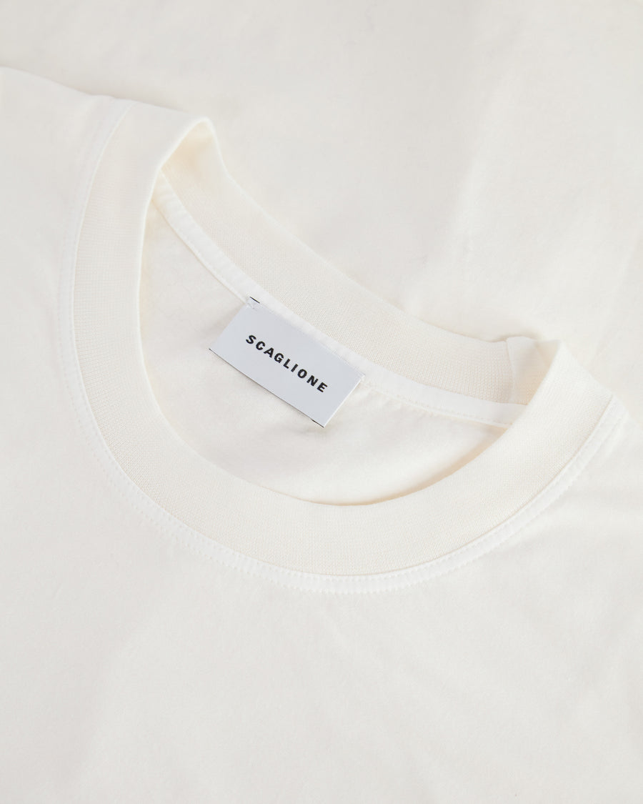 Scaglione T-SHIRT OVER J.COT MILK Consegna Veloce